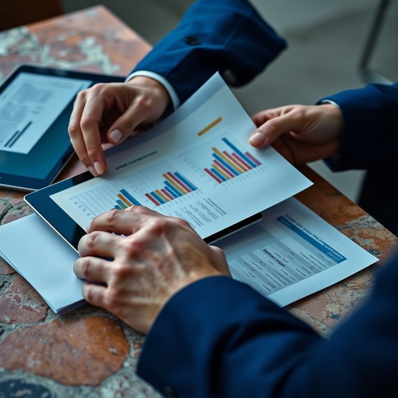 Financijski dokumenti i digitalni tablet s grafikonima na radnom stolu